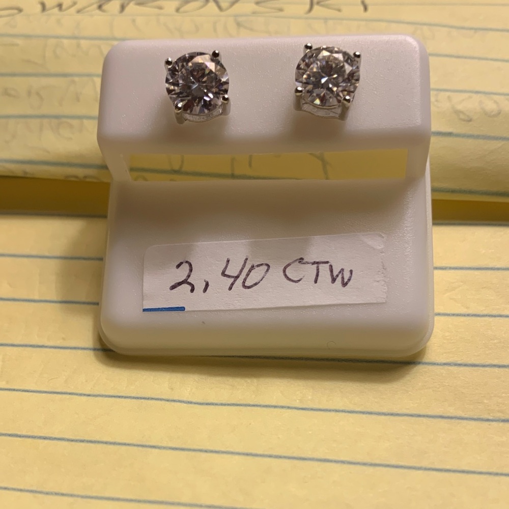 Happy Mother’s Day 925 Moissanite Sterling Silver 2.40 CTW 7MM -Stud Earrings